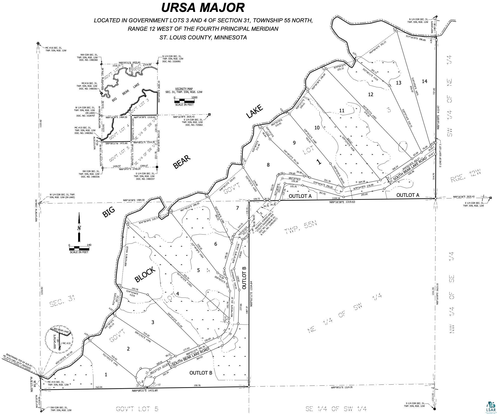 2102-1 Bear Lake Road Duluth, MN 55803 - Photo 14 of 23 USRA MAJOR plat map