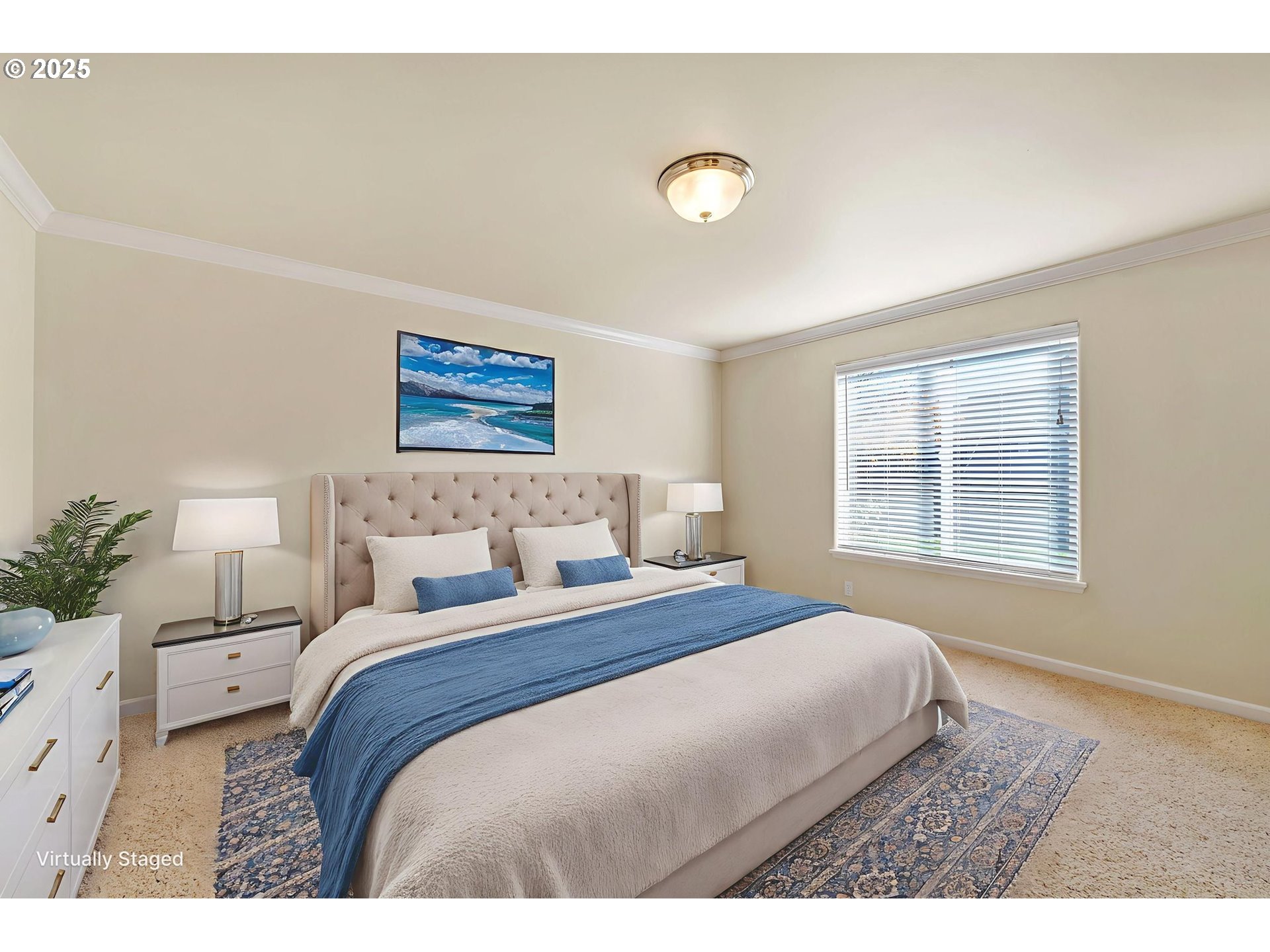 158 Mackin Avenue Eugene, OR 97404 - Photo 34 of 45 a bedroom with a bed and a painting on the wall