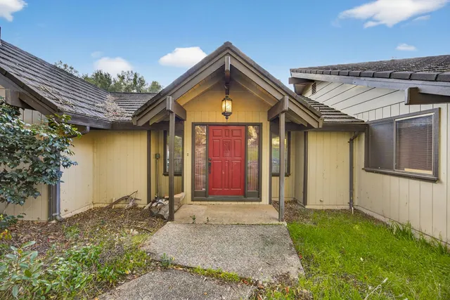 a view of a balcony with an outdoor space
