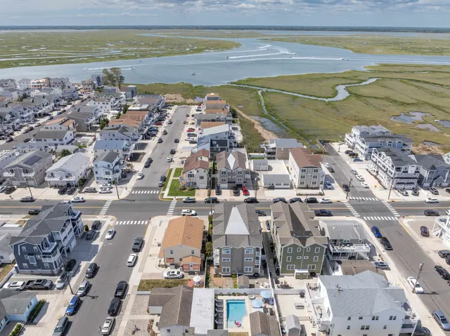a view of a city with ocean view