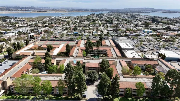 an aerial view of a city