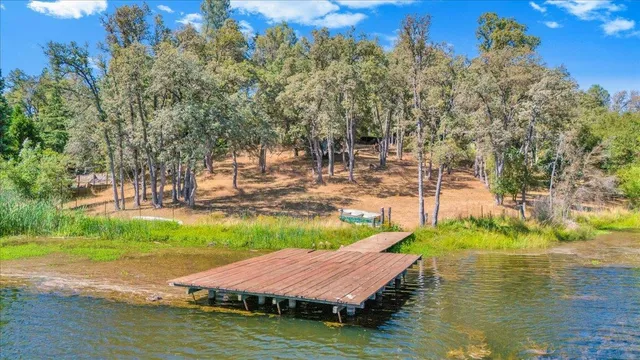 a view of lake with mountain