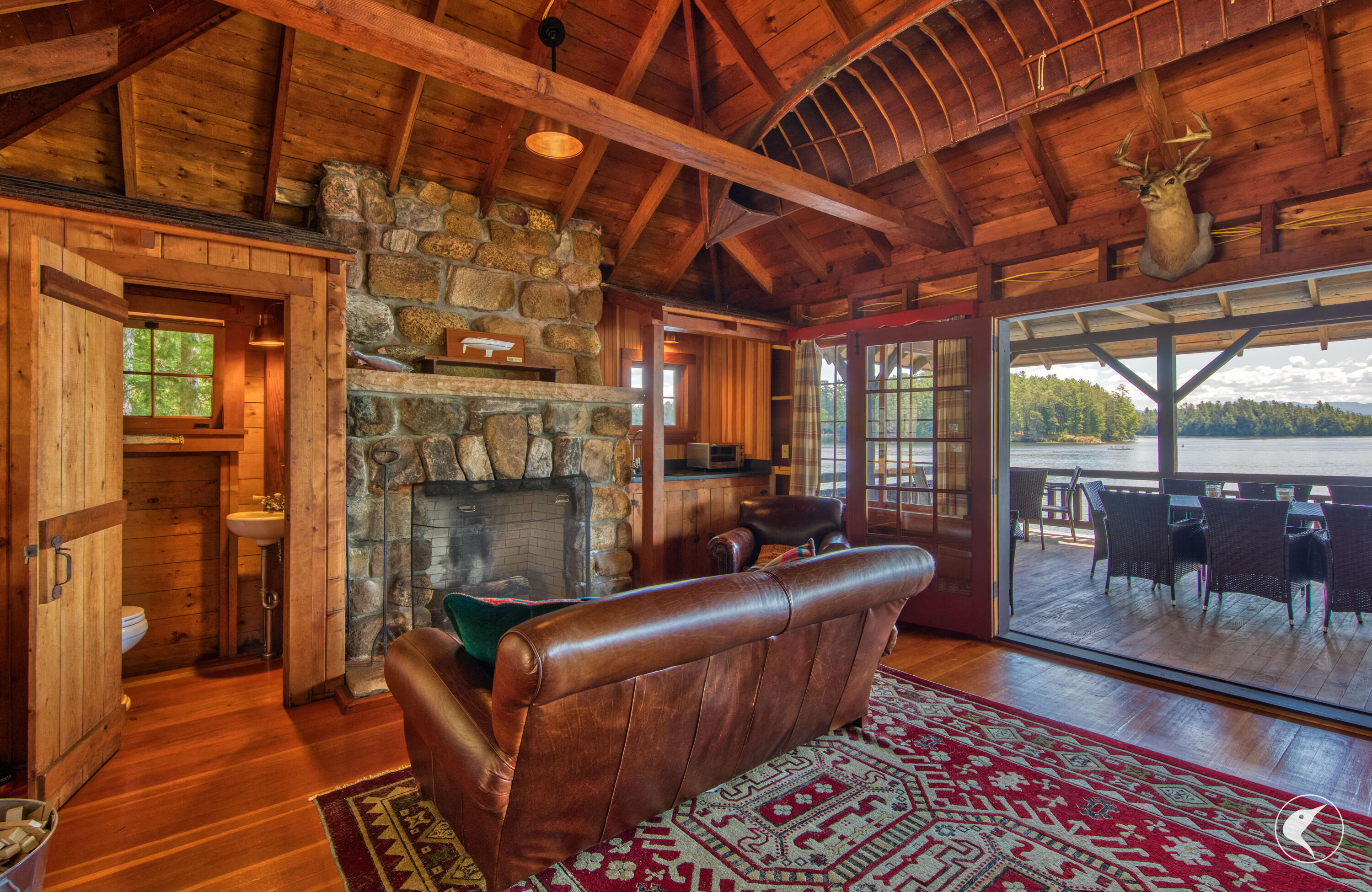 40 County Rte 46 Tupper Lake, NY 12986 - Photo 15 of 91 Boathouse with fireplace and bathroom