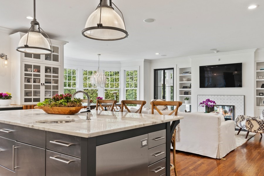 346 Sheridan Road Winnetka, IL 60093 - Photo 14 of 59 a kitchen with sink and view of living room