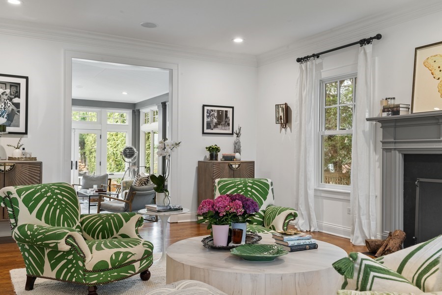 346 Sheridan Road Winnetka, IL 60093 - Photo 5 of 59 a living room with furniture potted plant floor to ceiling window and potted plant