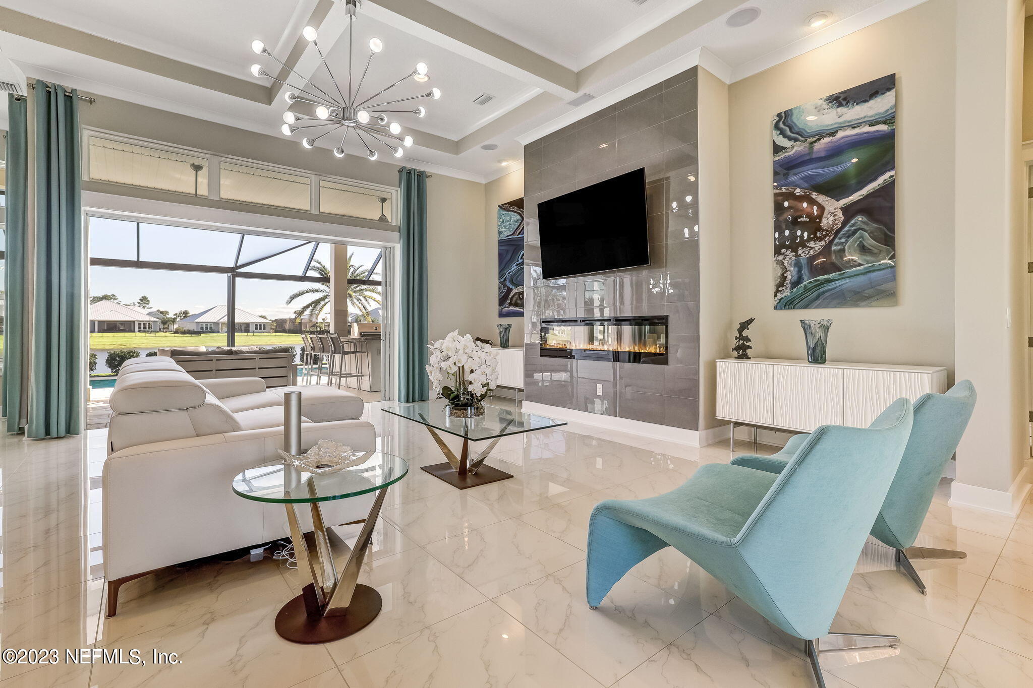 300 Topside Drive St. Johns, FL 32259 - Photo 14 of 121 a living room with furniture and a flat screen tv