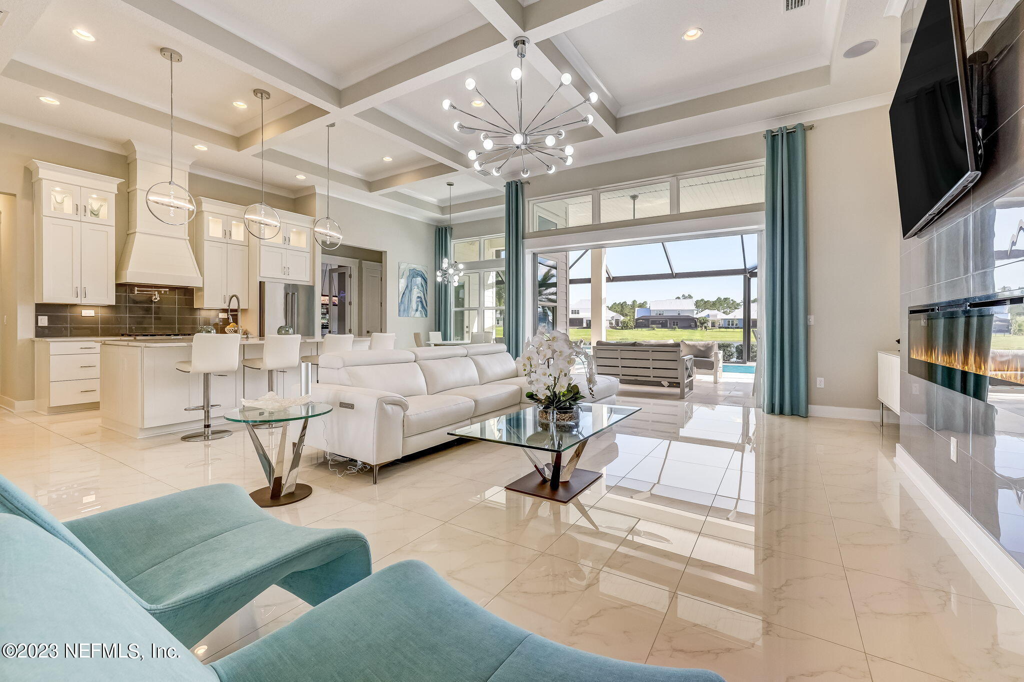 300 Topside Drive St. Johns, FL 32259 - Photo 16 of 121 a living room with fireplace furniture and a flat screen tv