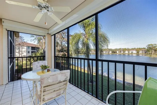 a view of balcony with furniture