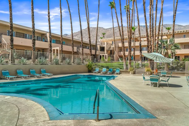 a view of a table and chairs in patio