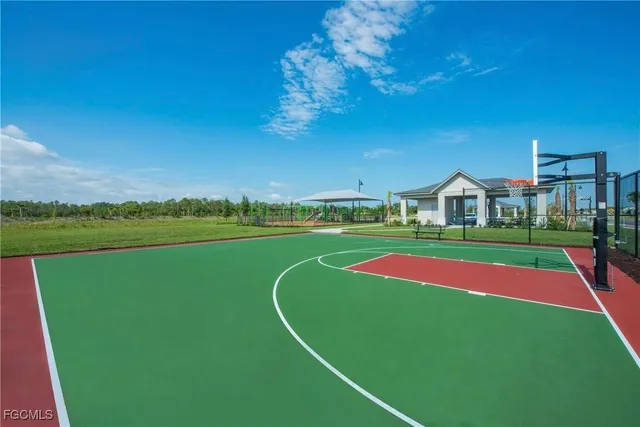 a view of a lake with a building in the background