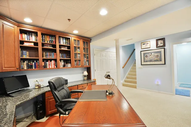 a room with furniture