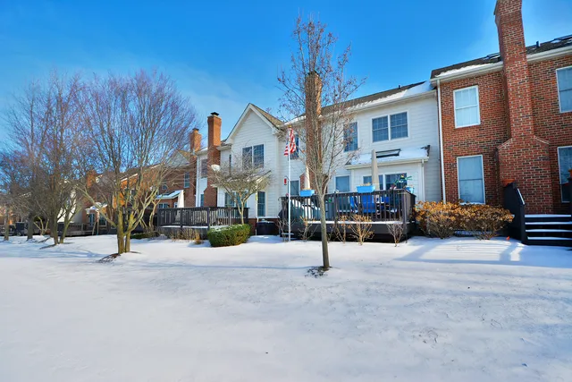 a view of a street with houses