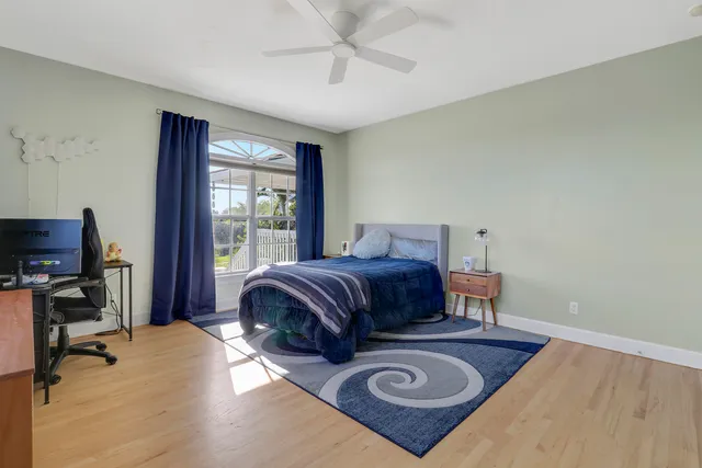 a room with furniture and air hockey table