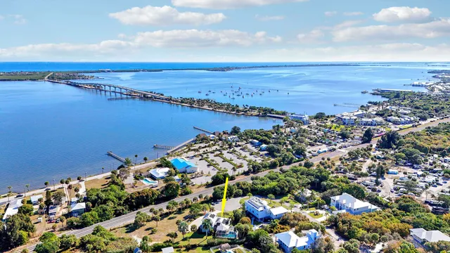 a view of a city and ocean view