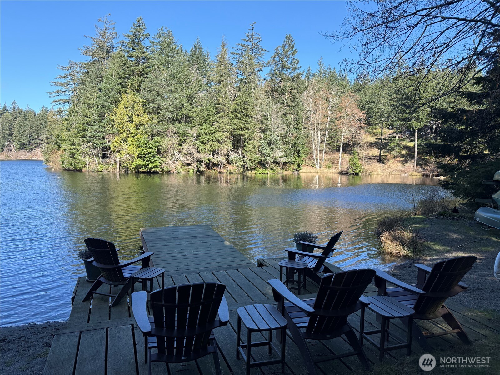 2000 Peregrine Road Orcas Island, WA 98279 - Photo 27 of 31 a view of a lake from balcony with outdoor seating