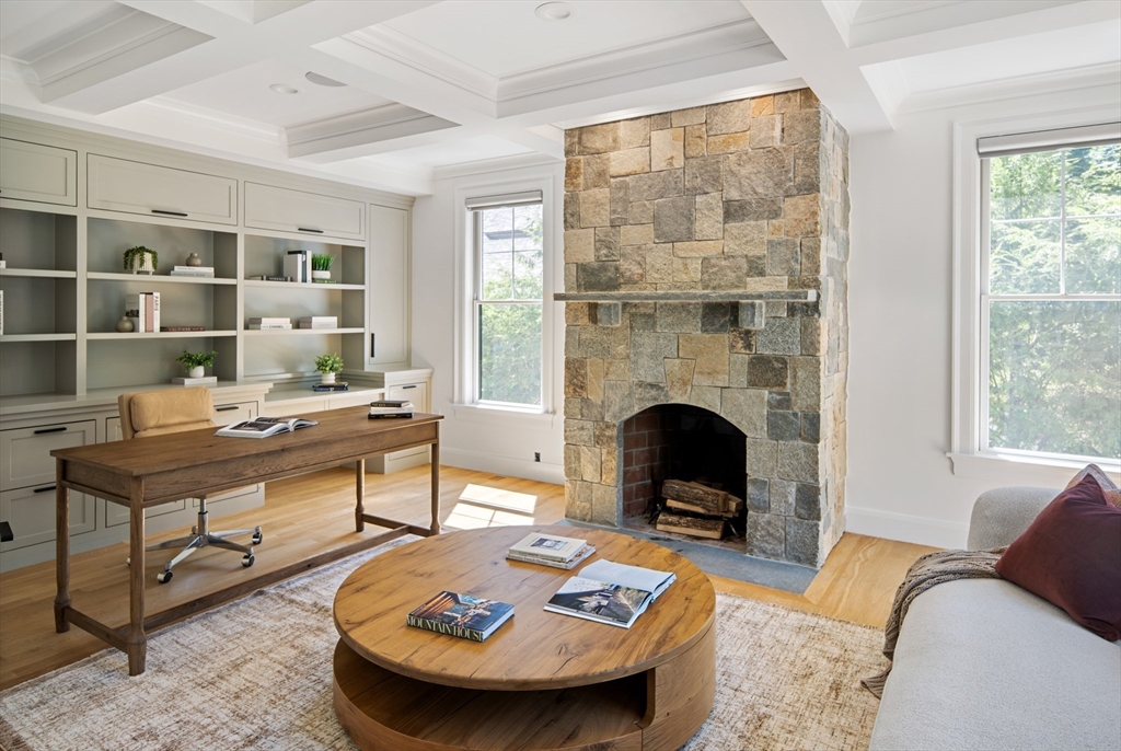 78 Pheasant Landing Road Needham, MA 02492 - Photo 8 of 35 a living room with furniture and a fireplace