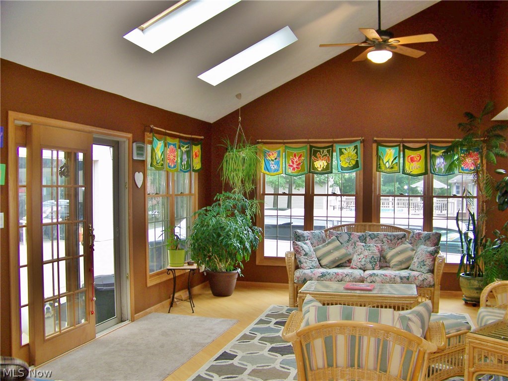 625 Wall Road Wadsworth, OH 44281 - Photo 12 of 29 Sunroom - Vaulted ceiling, skylights and slider to concrete patio