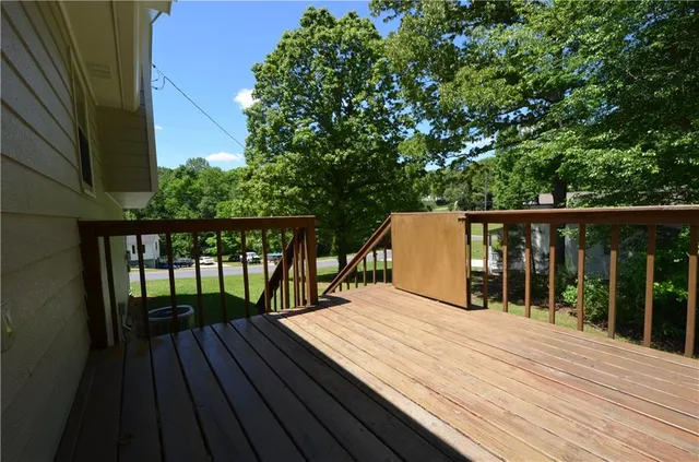 a view of deck with wooden floor and outer view