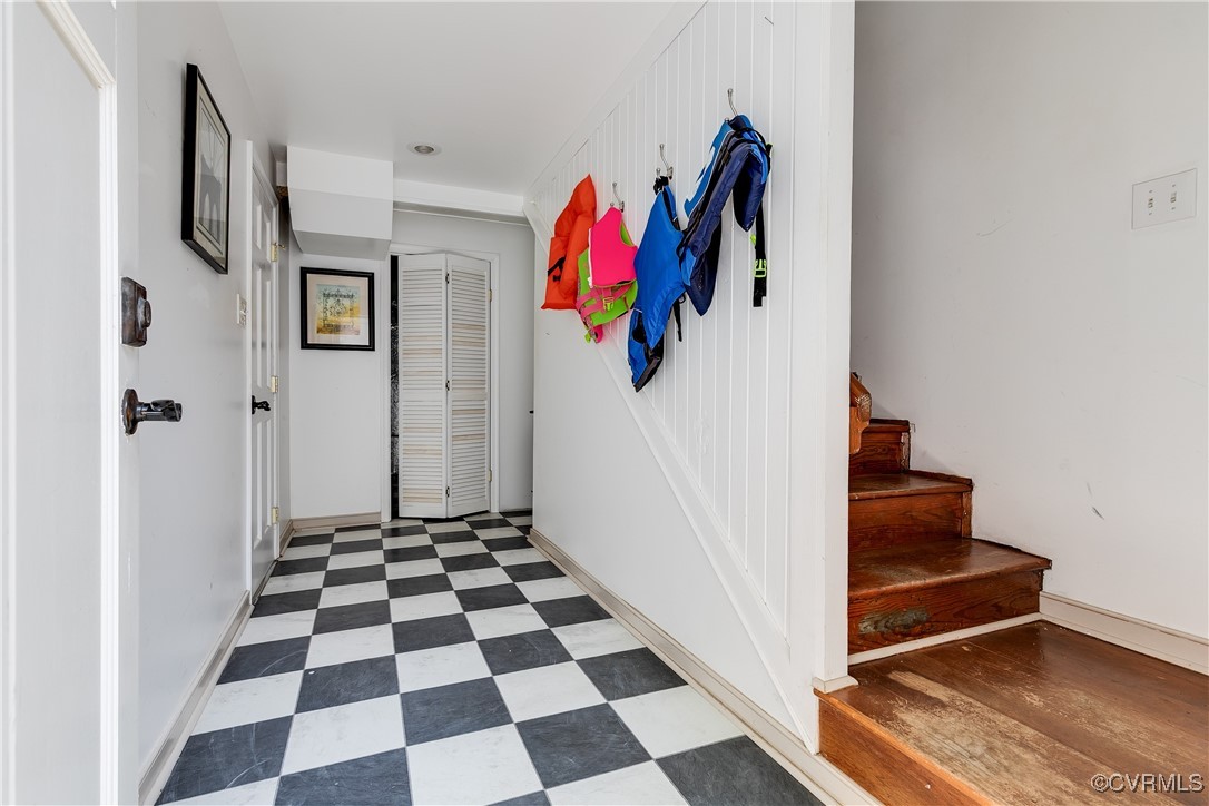 5906 Three Chopt Road Richmond, VA 23226 - Photo 45 of 50 garage pedestrian entry and stairs to studio above