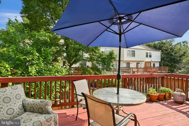 a outdoor view with a seating space