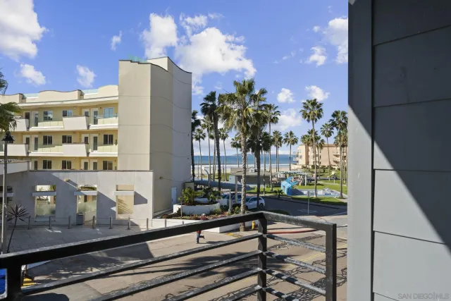 a view of balcony with furniture
