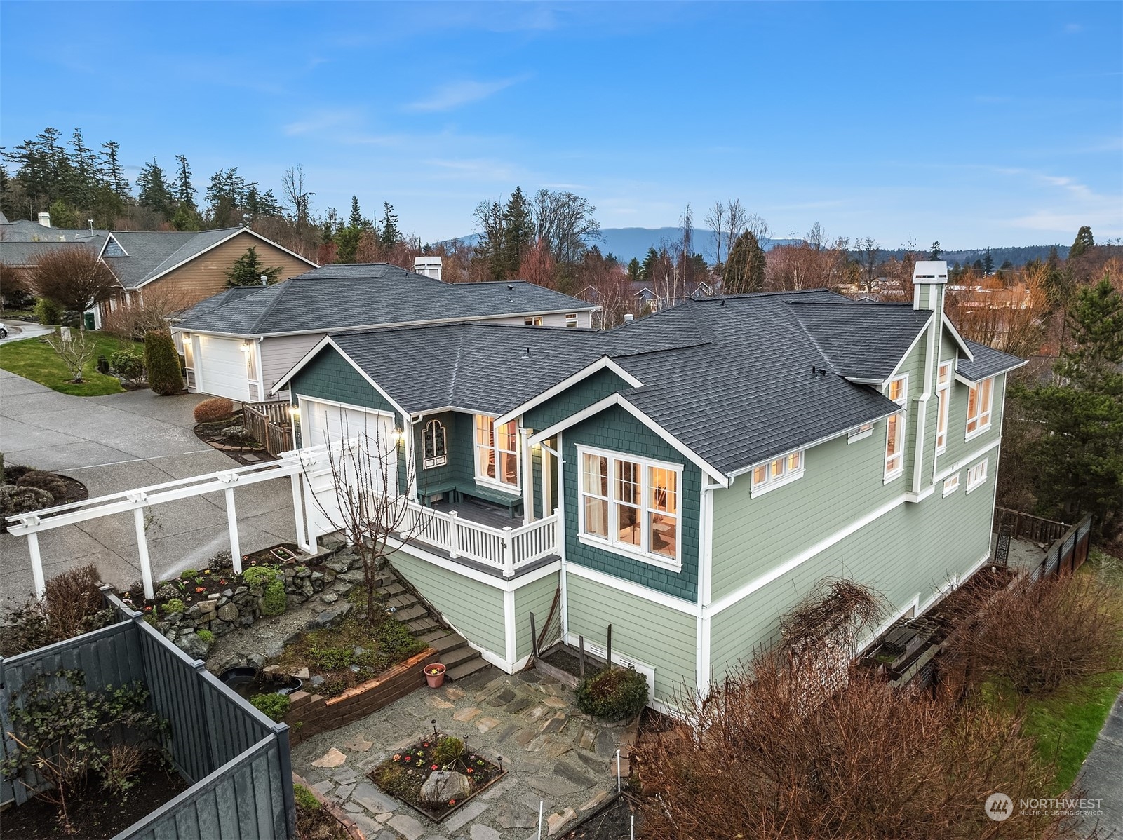 2202 19th Street Anacortes, WA 98221 - Photo 1 of 33 an aerial view of a house with a yard