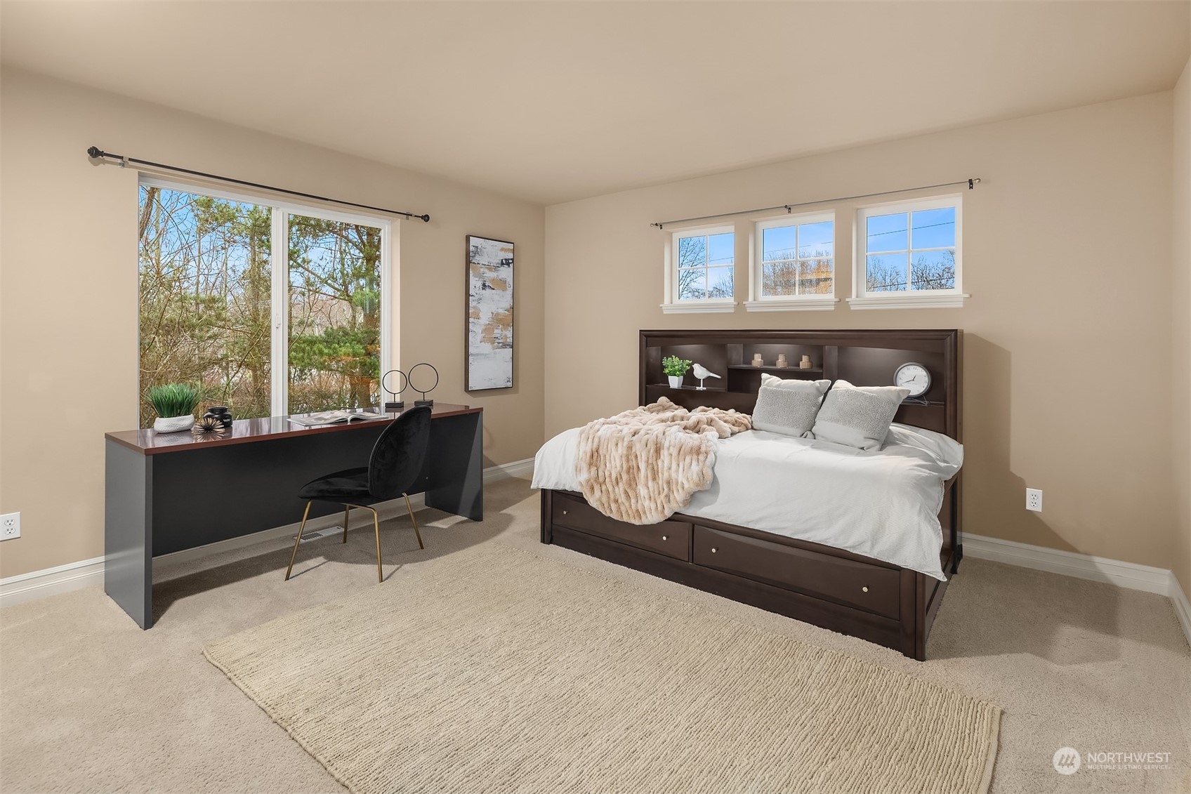 2202 19th Street Anacortes, WA 98221 - Photo 27 of 33 a bedroom with a bed and a window