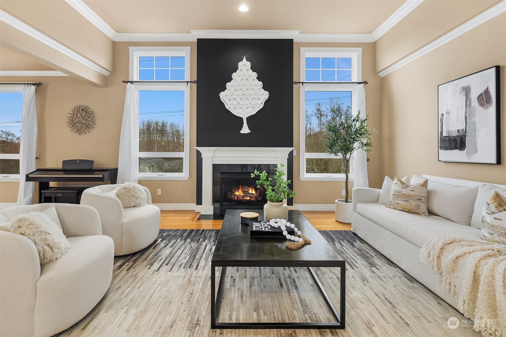 2202 19th Street Anacortes, WA 98221 - Photo 6 of 33 a living room with furniture and a fireplace