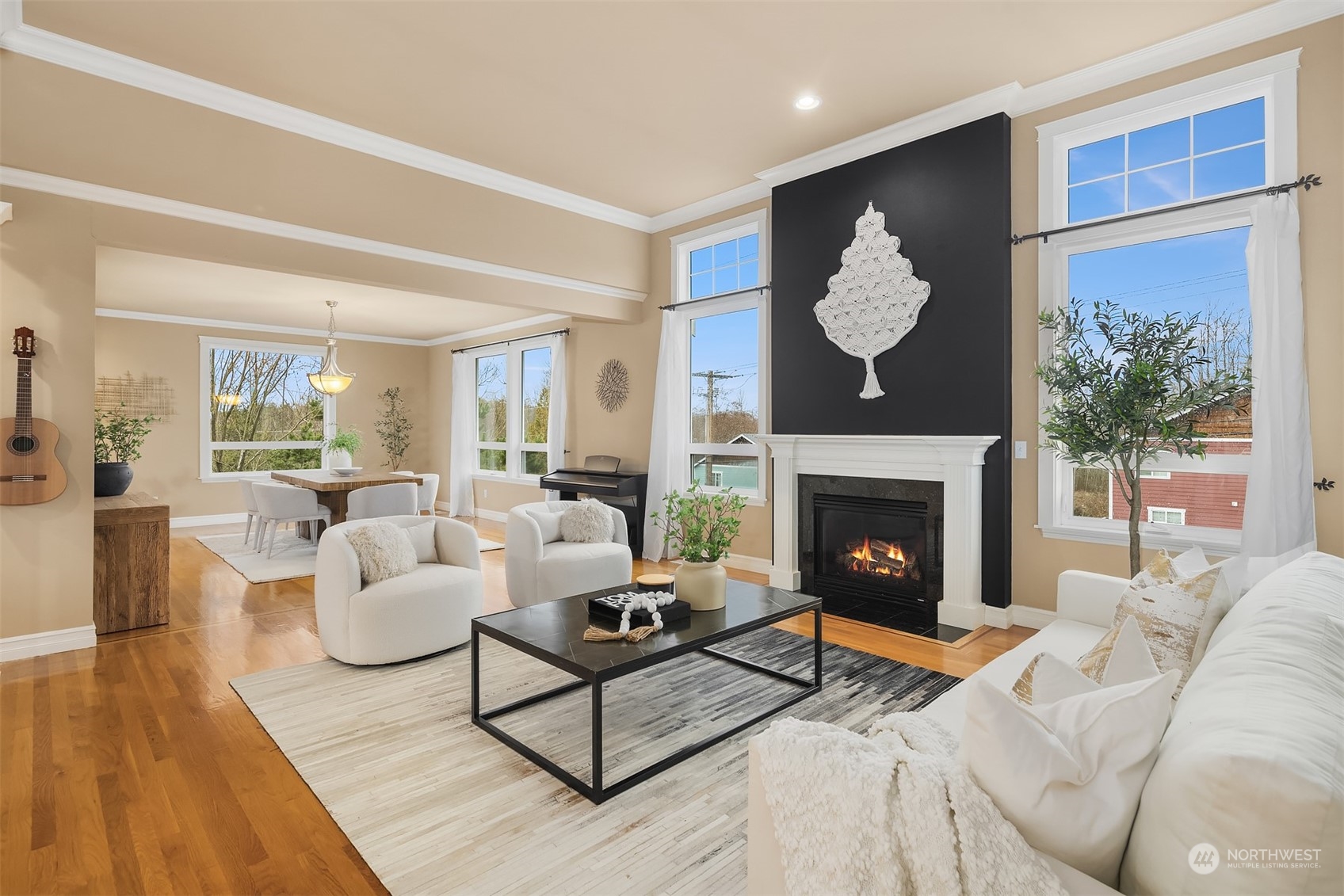 2202 19th Street Anacortes, WA 98221 - Photo 9 of 33 a living room with furniture and a fireplace