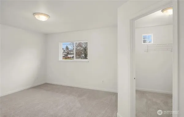 an empty room with a window