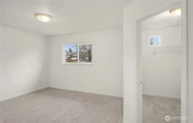 an empty room with a window