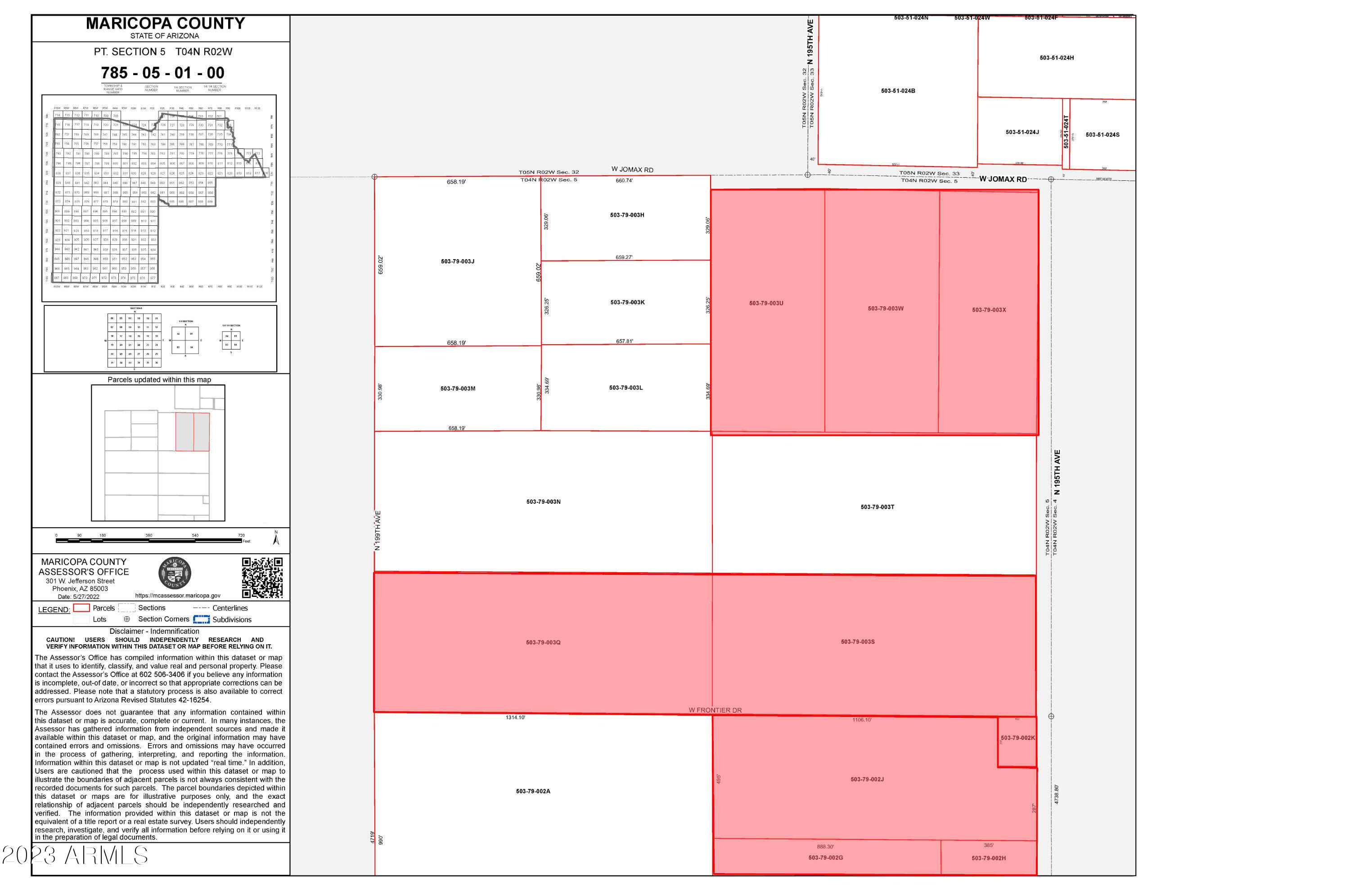 0 West Jomax Road Wittmann, AZ 85361 - Photo 2 of 4 Parcel Map