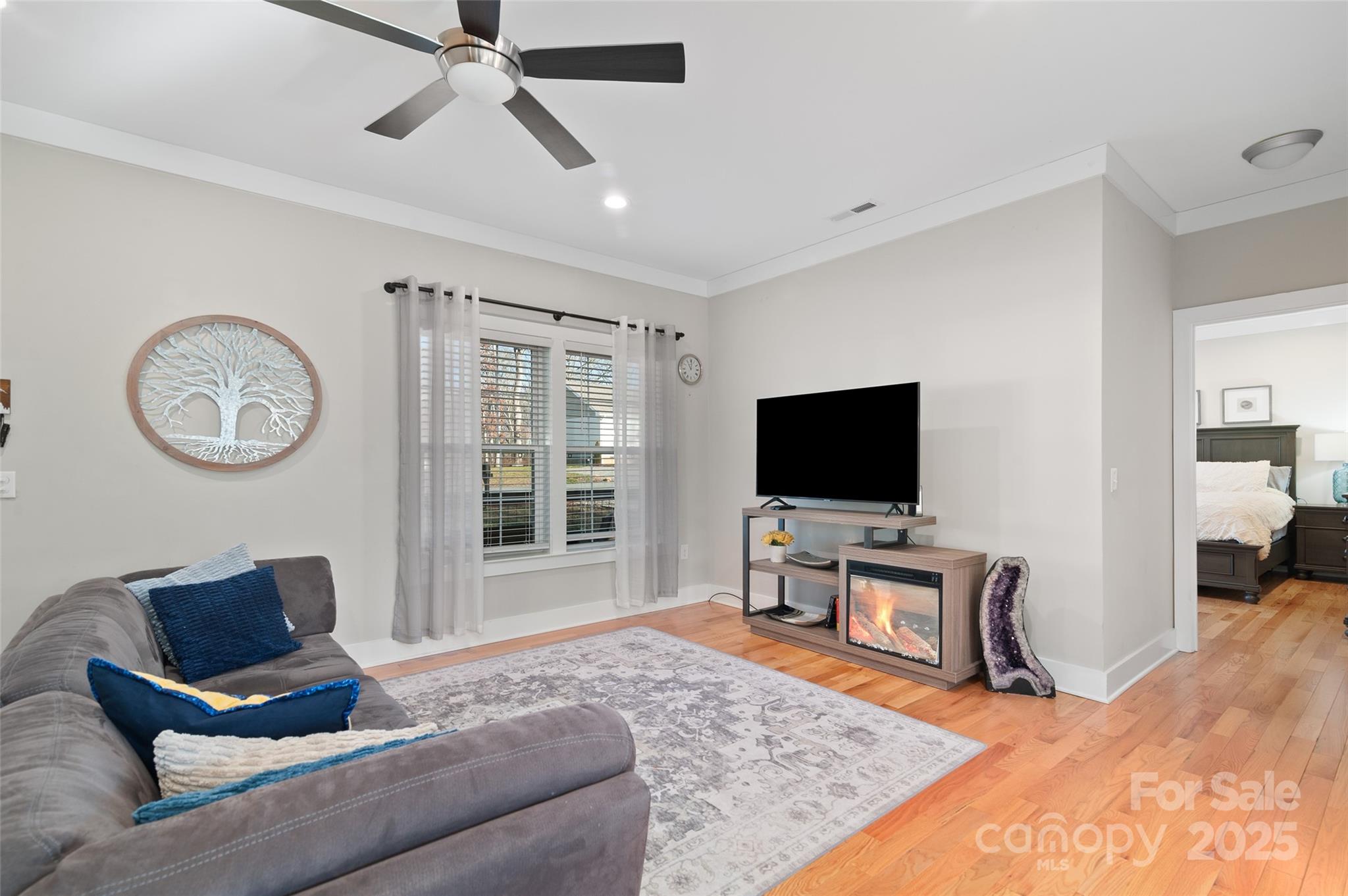 349 Ridge View Drive Clyde, NC 28721 - Photo 8 of 27 a living room with furniture and a flat screen tv