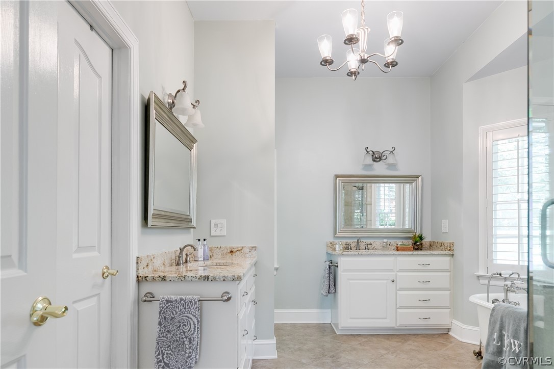 11907 Reeds Bluff Lane Midlothian, VA 23113 - Photo 26 of 50 Primary bath with dual vanities