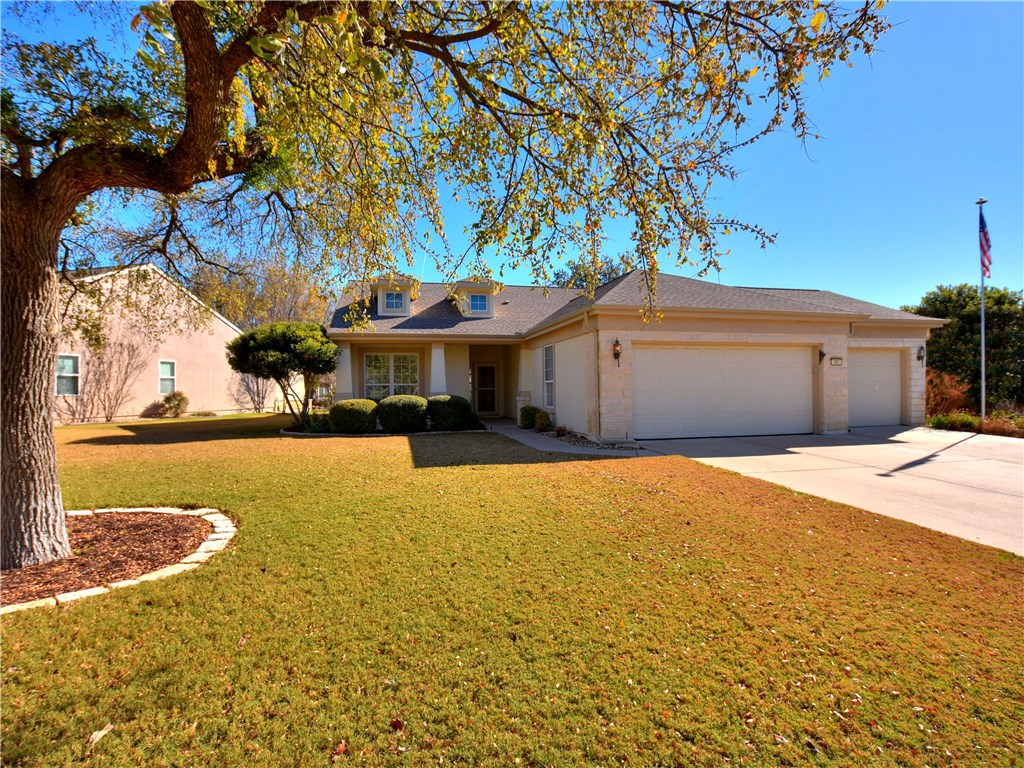 107 Yellowstone Road Georgetown, TX 78633 - Photo 1 of 1 Custom full 3-car garage added on to this Cambridge floor plan home in Sun City.
