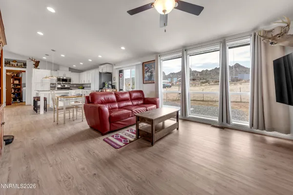 a view of city and mountain