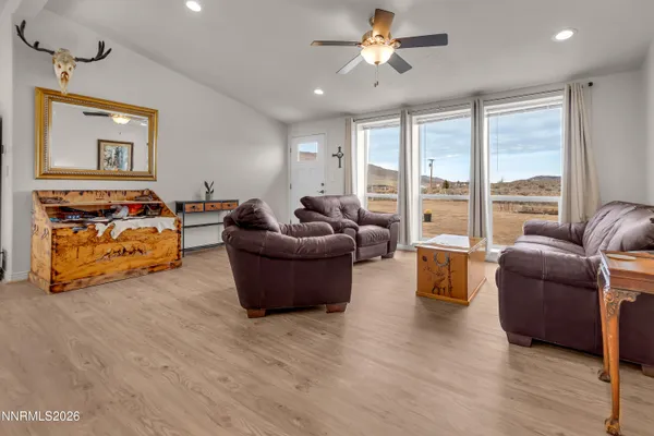 a bed room with a bed and a couch