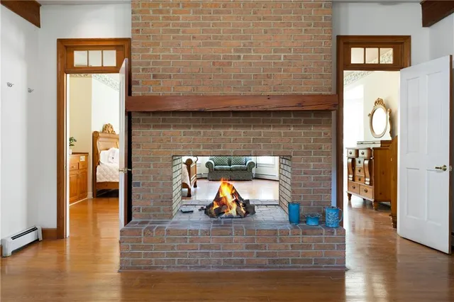 a view of swimming pool from a yard