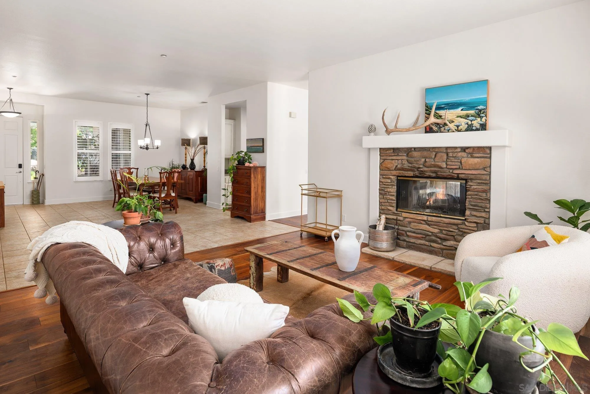 424 Sky Mesa Road Alpine, CA 91901 - Photo 16 of 75 a living room with furniture and a fireplace