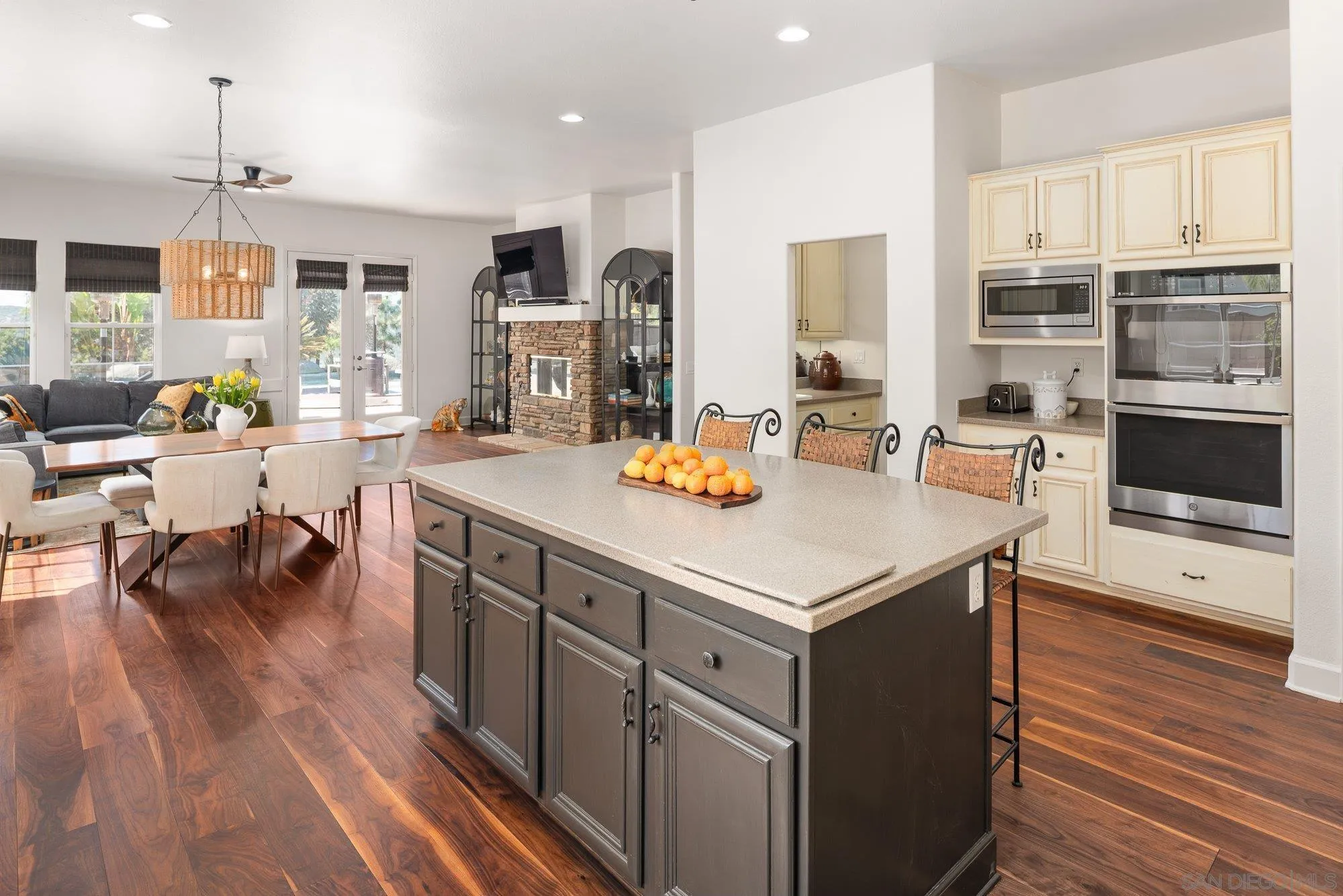 424 Sky Mesa Road Alpine, CA 91901 - Photo 29 of 75 a kitchen with a stove cabinets and wooden floor