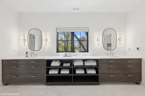 a bedroom with a bed and a walk in closet