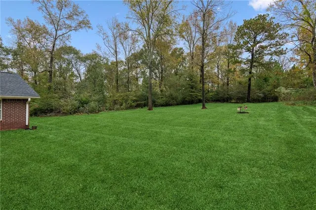a view of an outdoor space with a lake view