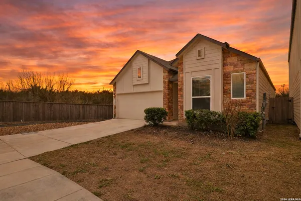a backyard of a house