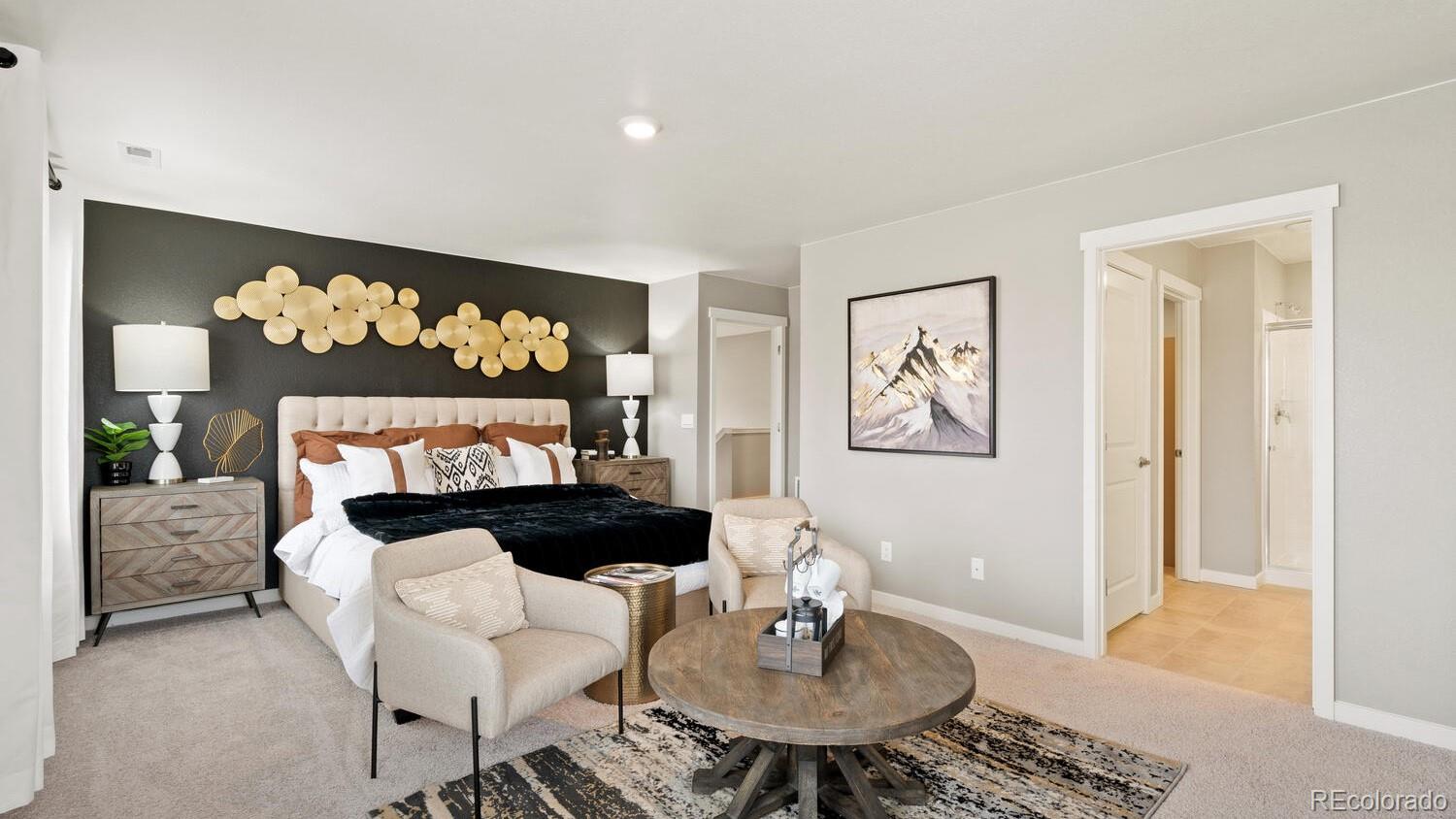 1531 Pinnacle Avenue Lochbuie, CO 80603 - Photo 18 of 25 a living room with furniture and a fireplace