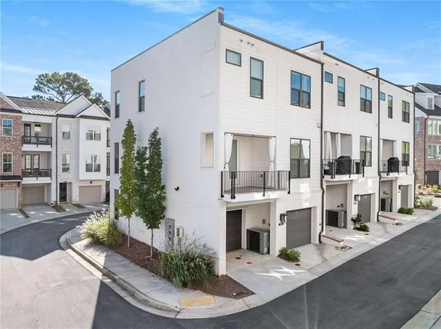 a large white building with many windows