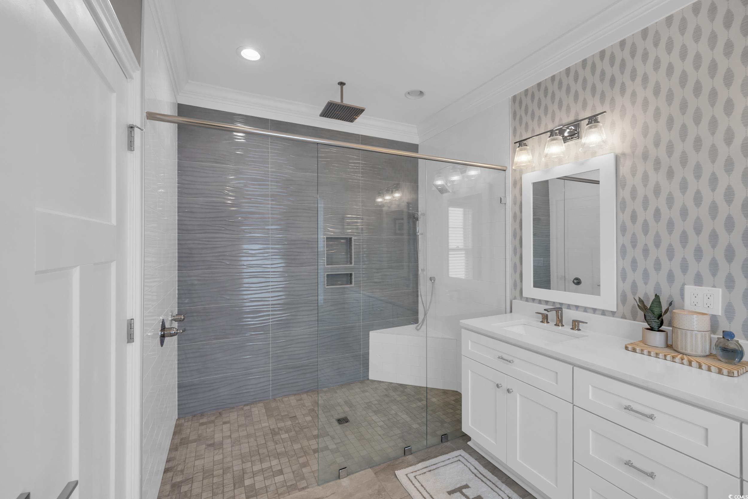 22 Trigger Fish Lane Murrells Inlet, SC 29576 - Photo 19 of 39 Bathroom featuring tile patterned flooring, vanity