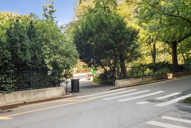 a view of street along with trees