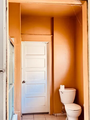 a bathroom with a toilet