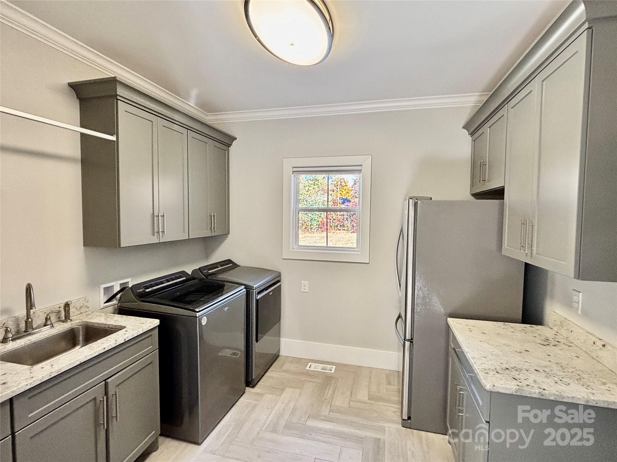 108 41st Avenue Northwest Hickory, NC 28601 - Photo 28 of 48 a kitchen with stainless steel appliances granite countertop a refrigerator a sink and a stove