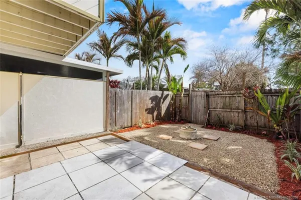a backyard of a house